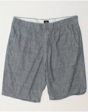 J. CREW Mens Club Chino Shorts W35 Large Grey Cotton Durable Weave Fabric