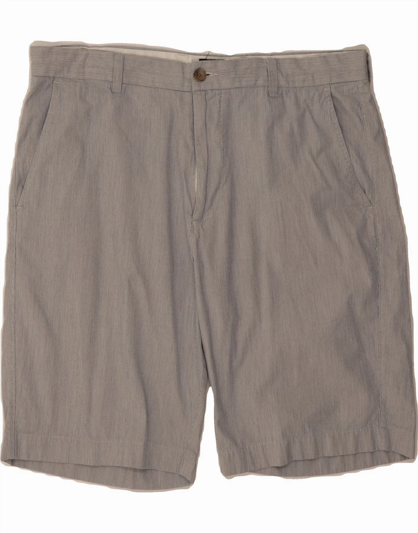 Minimal Waistband J. CREW Mens Club Chino Shorts W36 Large  Grey Pinstripe