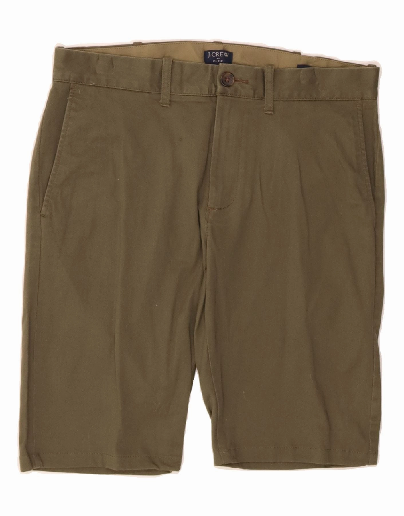 WrinkleFreeFabric Perfect Style J. CREW Mens Flex Slim Chino Shorts W29 Small Khaki Cotton