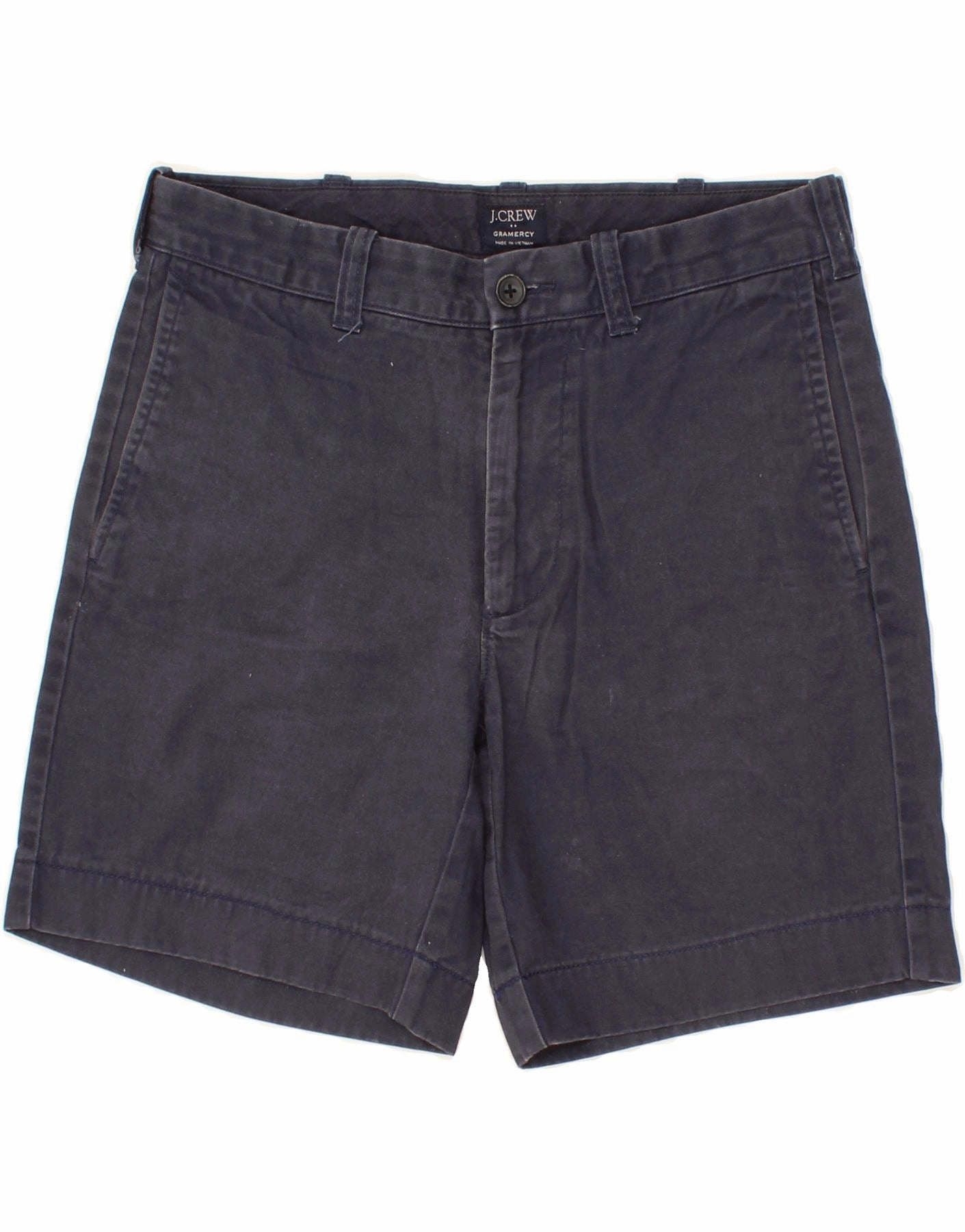 teenagers J. CREW Mens Gramercy Chino Shorts W29 Small Navy Blue Cotton