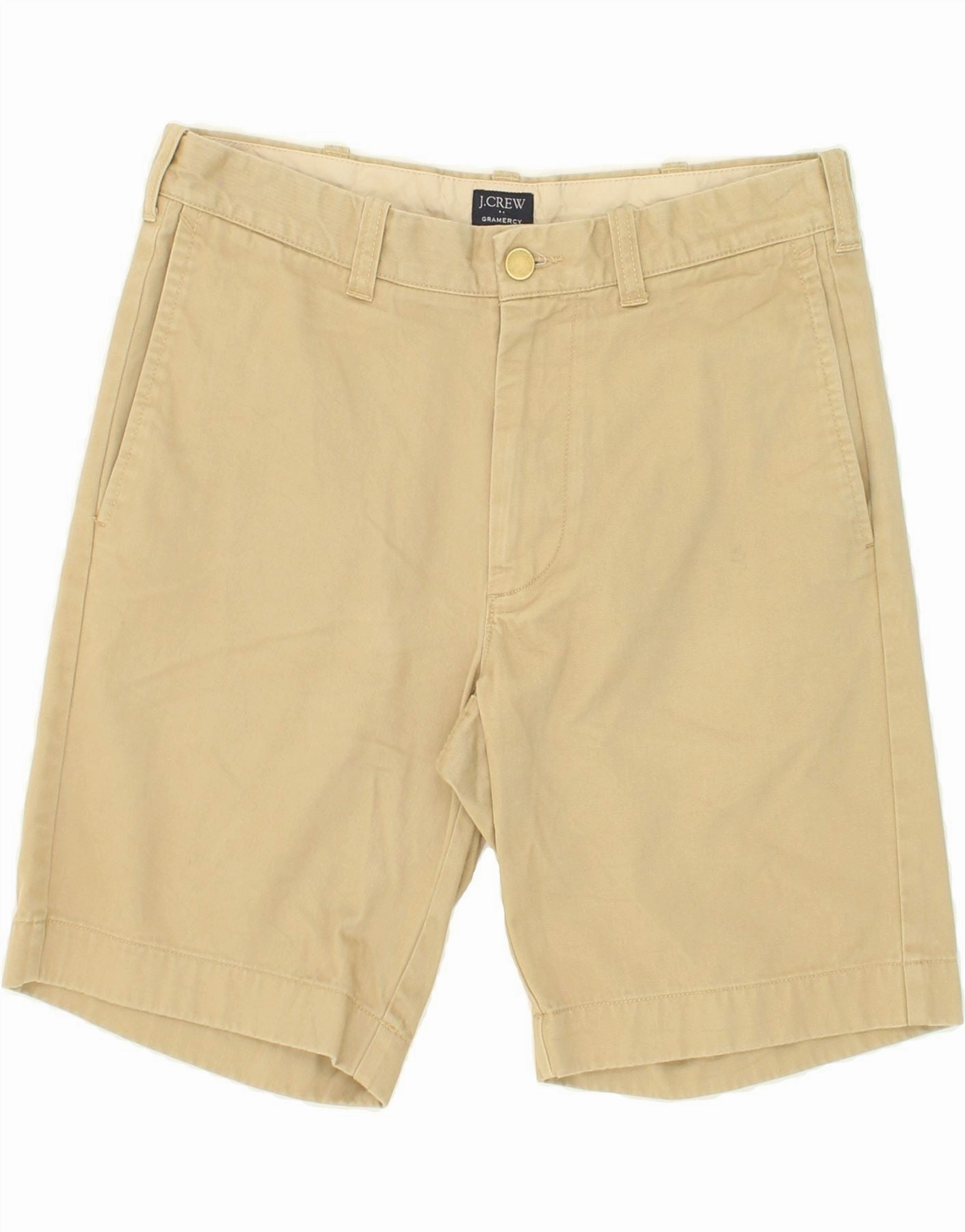 Roomy Fit J. CREW Mens Gramercy Chino Shorts W31 Medium  Beige Cotton