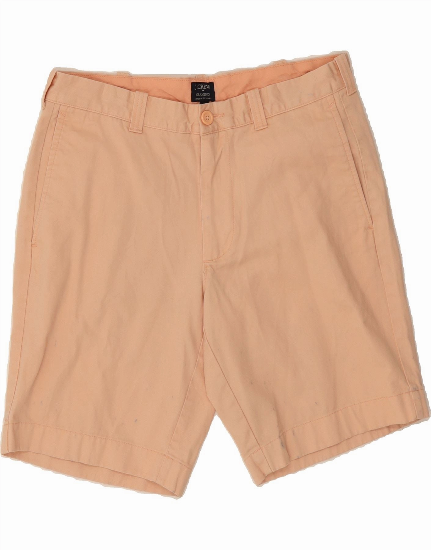 J. CREW Mens Gramercy Chino Shorts W32 Medium  Pink Cotton Shock Dispersing Architecture
