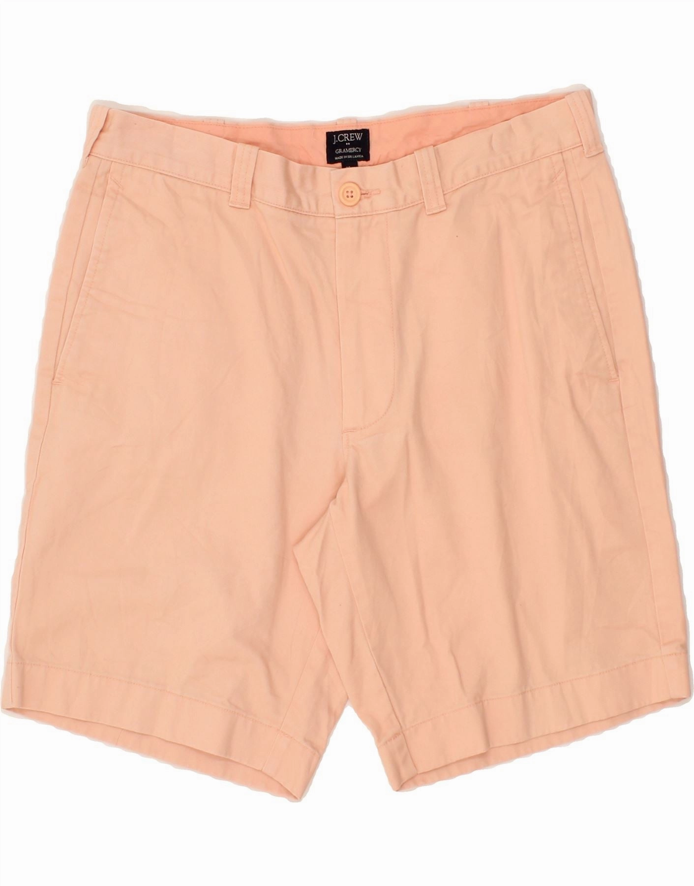 J. CREW Mens Gramercy Chino Shorts W32 Medium Pink Cotton Plus Size