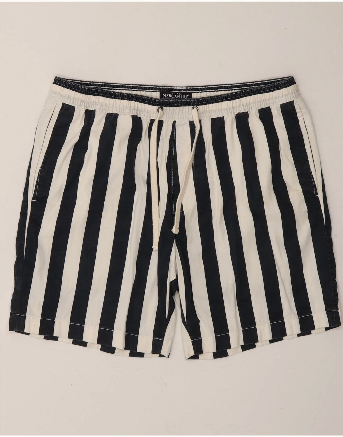 Relax Mode Functional Fit J. CREW Mens Mercantile Flex Chino Shorts Medium W32  Black Striped Cotton