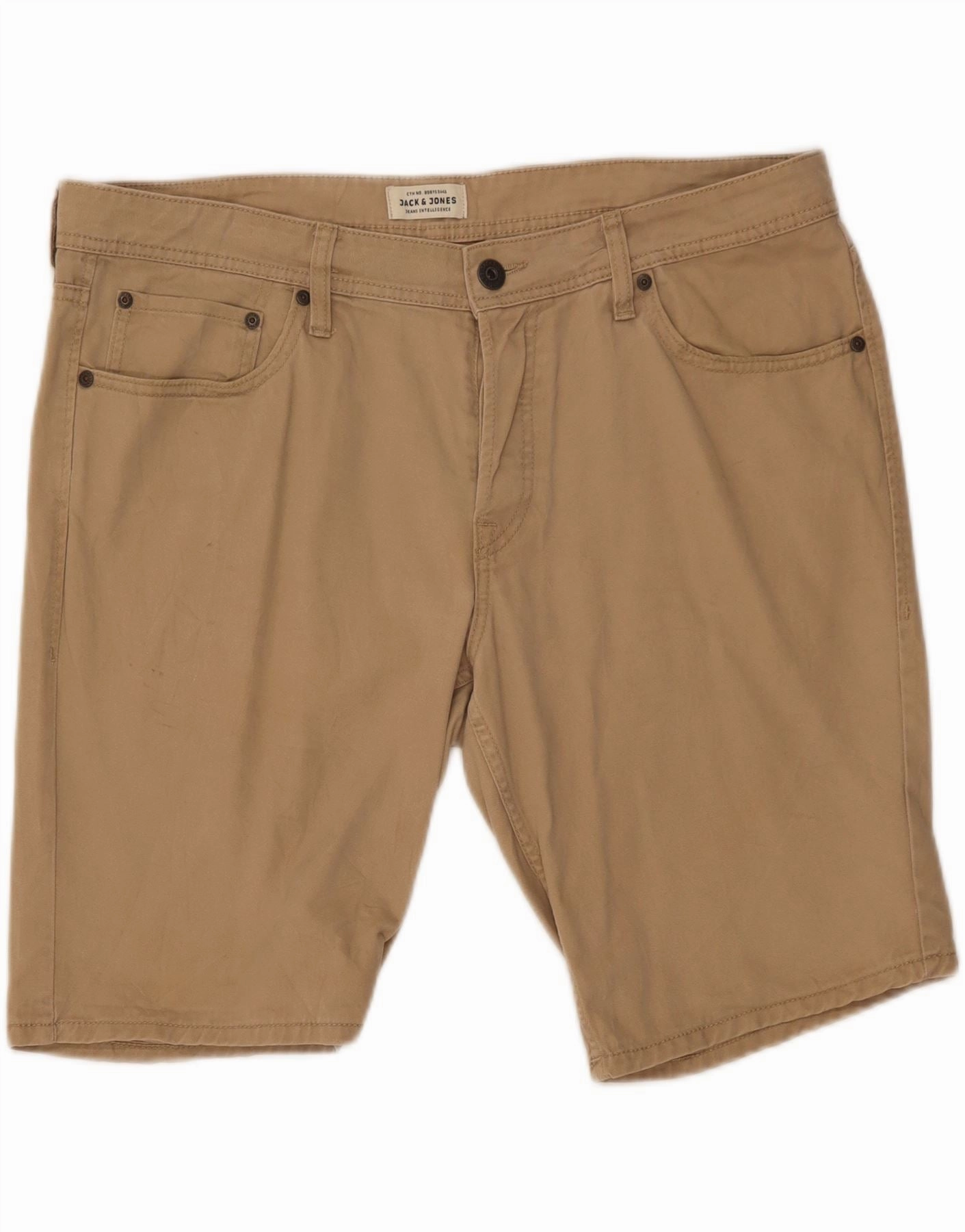 JACK & JONES Mens Casual Shorts XL W38  Beige Cotton Chill Breeze