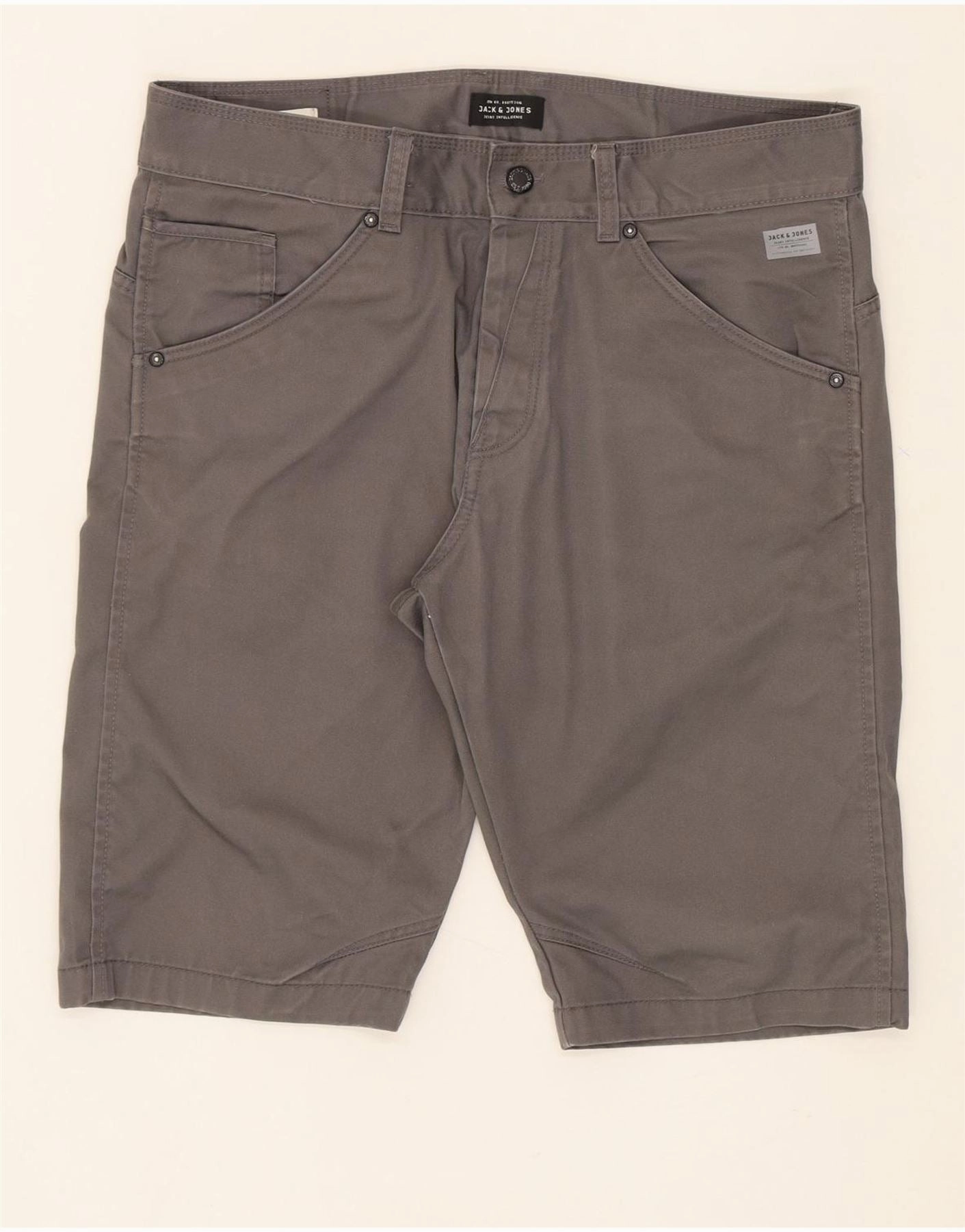 Silk Touch JACK & JONES Mens Casual Shorts XL W38  Grey Polyester