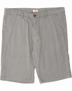 JACK & JONES Mens Chino Shorts Large W36 Grey Cotton linen option