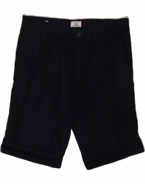 Trendy Fit JACK & JONES Mens Chino Shorts Small W29 Navy Blue Cotton