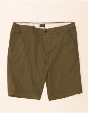 button fly JACK & JONES Mens Chino Shorts W36 Large  Green Cotton
