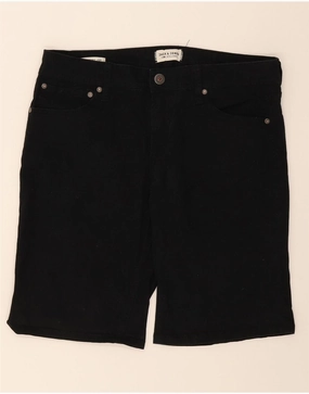High Elasticity Blend Anniversary Gift JACK & JONES Mens Comfort Fit Denim Shorts Medium W32  Black Cotton