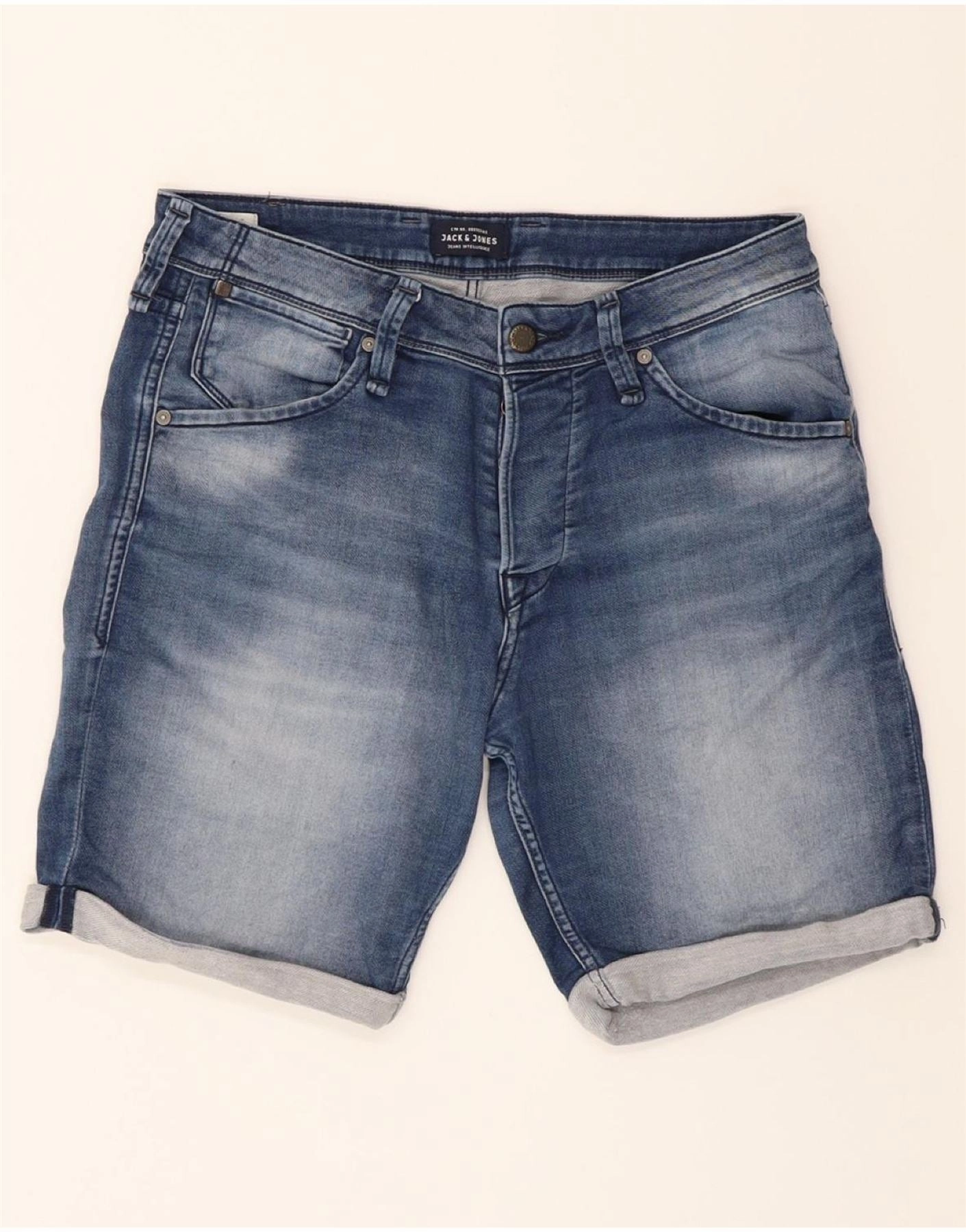 Board shorts meditation wear JACK & JONES Mens Denim Shorts Medium W30  Blue Cotton