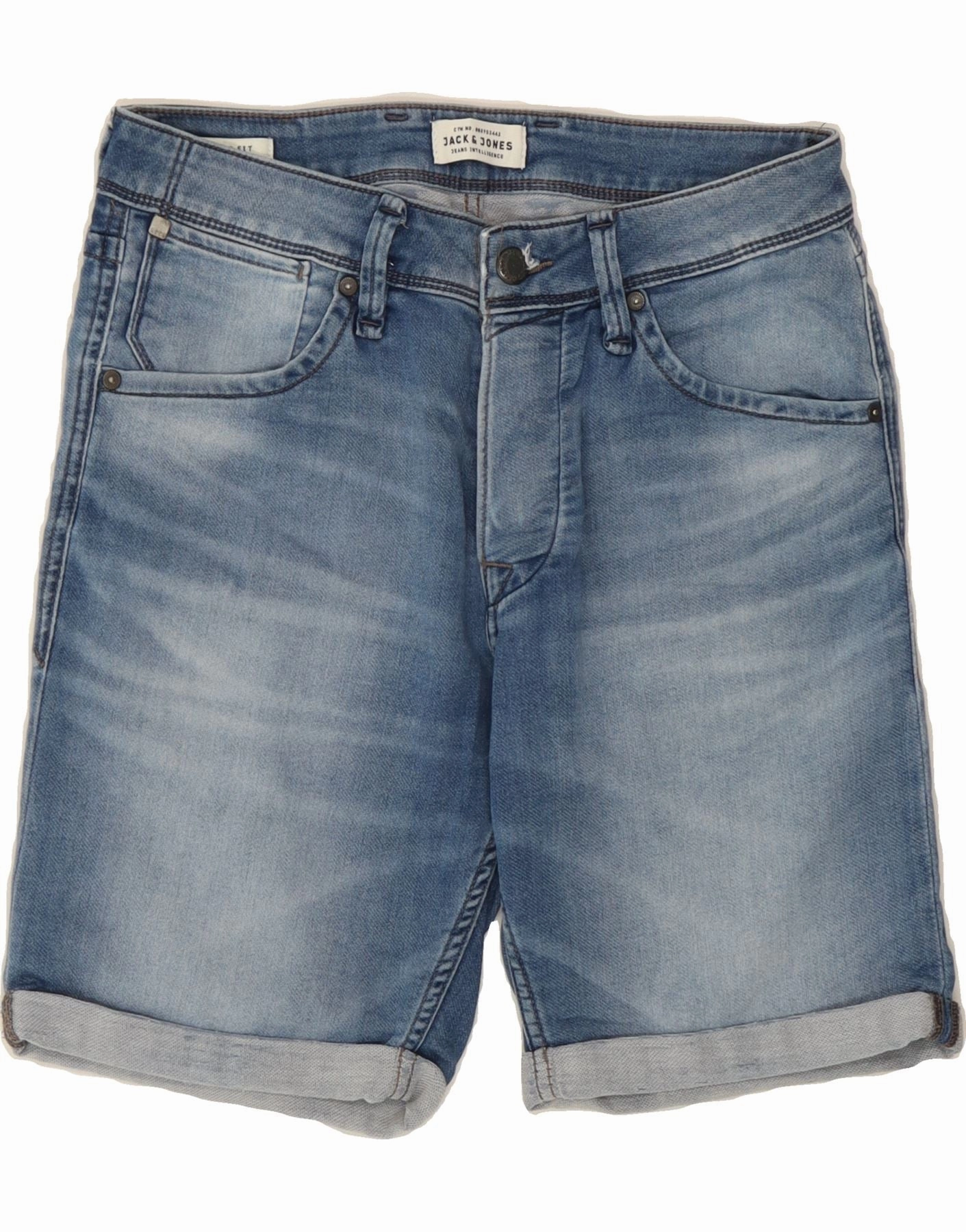 tropical style Wool blend JACK & JONES Mens Denim Shorts Small W29 Blue Cotton