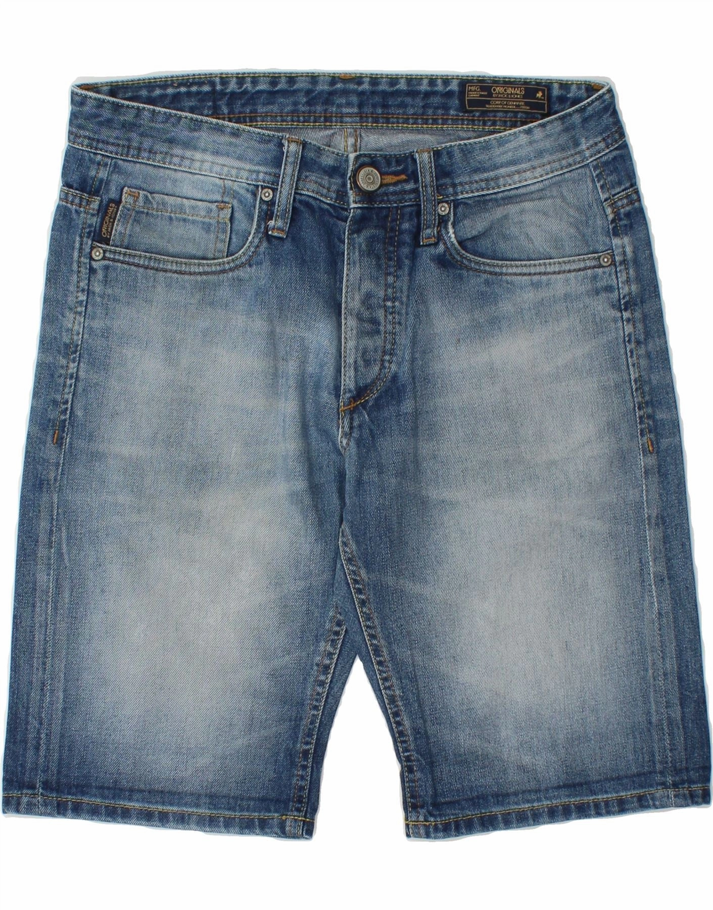 Loose Fit plain shorts JACK & JONES Mens Denim Shorts W32 Medium  Blue Cotton