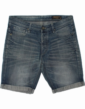 Active Style JACK & JONES Mens Denim Shorts W36 Large  Blue Cotton