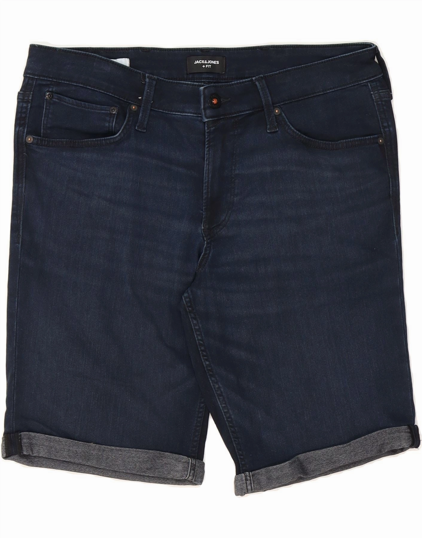 QuickAccessPockets art industry JACK & JONES Mens Denim Shorts W38 XL Navy Blue Cotton