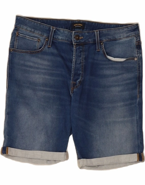 Abrasion Resistant Fabric JACK & JONES Mens Denim Shorts XL W36 Blue Cotton