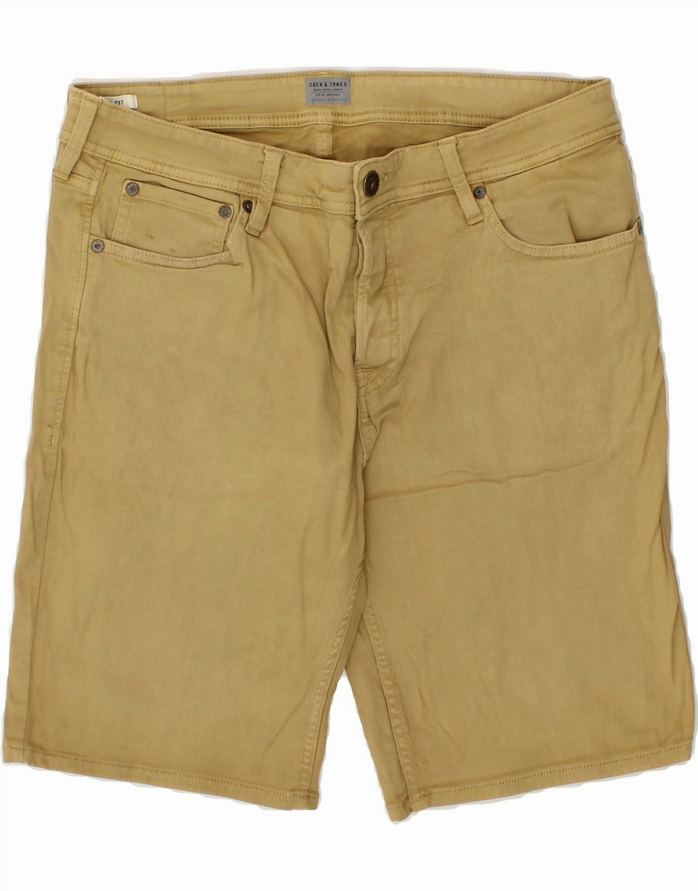 Freedom Movement JACK & JONES Mens Regular Fit Casual Shorts Large W34  Beige Cotton