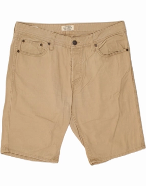 Breezy Flex JACK & JONES Mens Regular Fit Casual Shorts Large W37  Beige Cotton