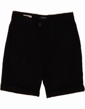 JACK & JONES Mens Regular Fit Chino Shorts Small W30 Black overalls