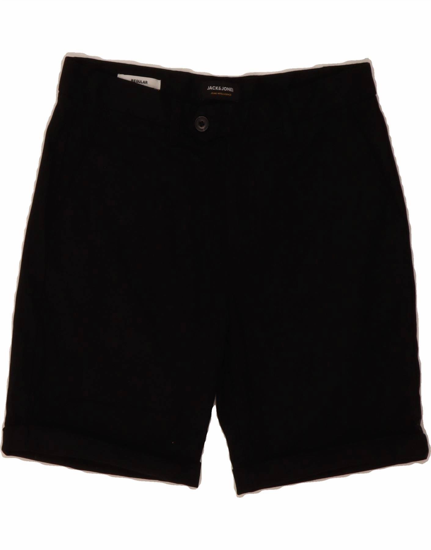 JACK & JONES Mens Regular Fit Chino Shorts Small W30 Black overalls
