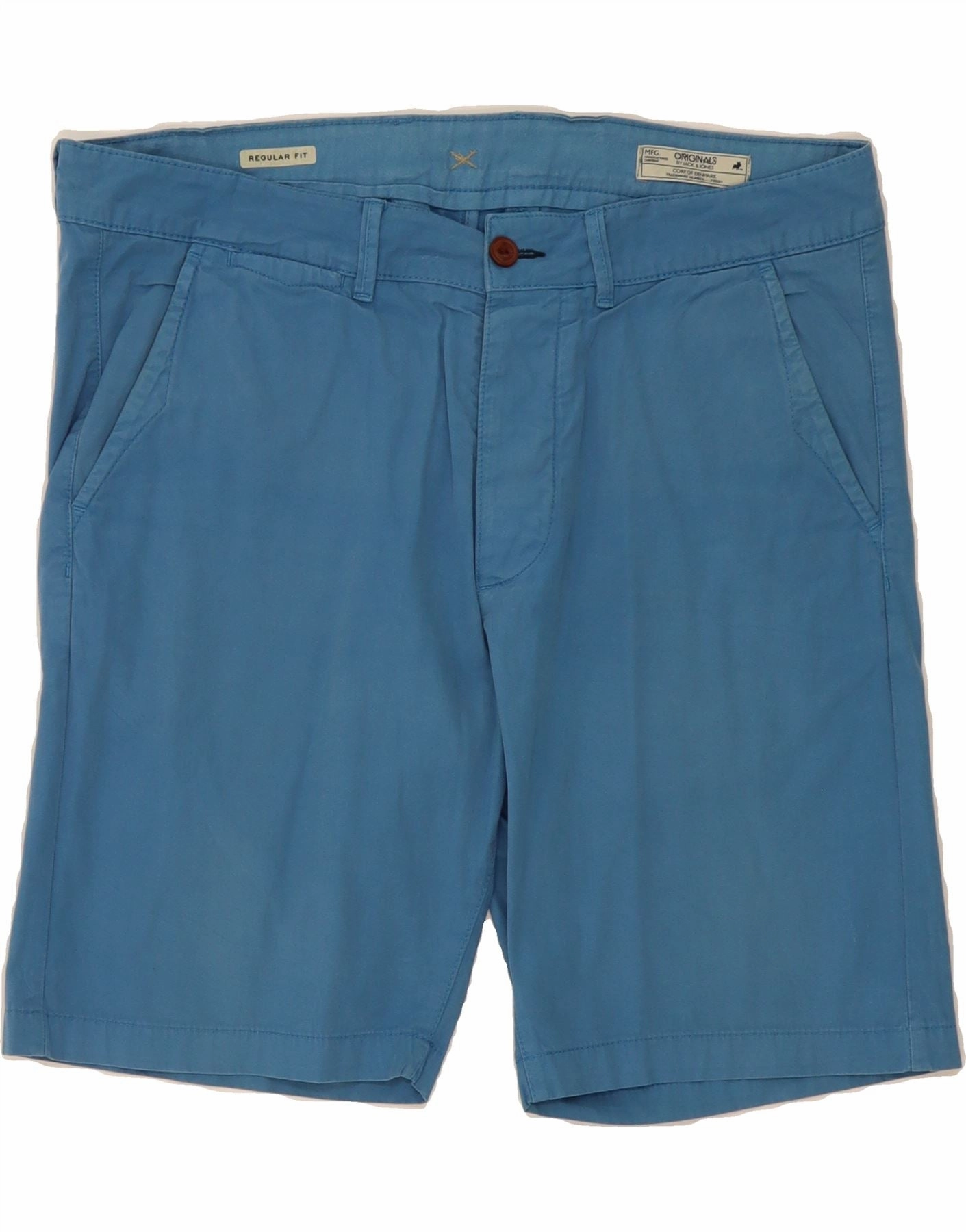 Classic Vibe JACK & JONES Mens Regular Fit Chino Shorts W38 XL Blue