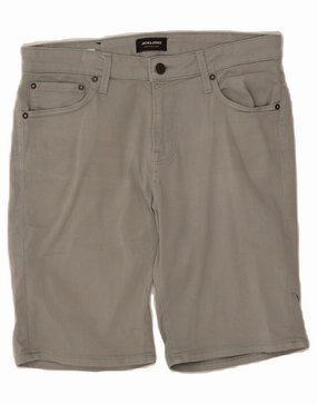 Sleek Design JACK & JONES Mens Regular Fit Denim Shorts Large W34  Grey Cotton