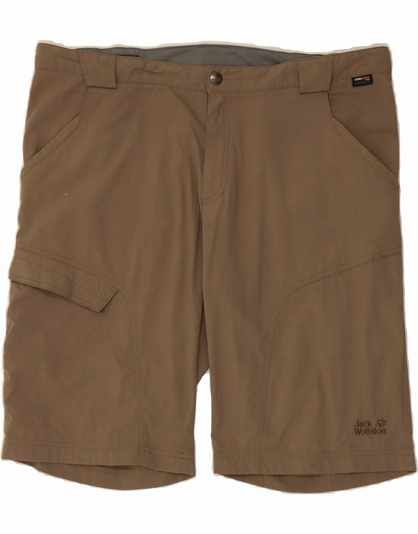 RecycledPolyester Workout Gear JACK WOLFSKIN Mens Cargo Shorts UK 48 2XL W40  Brown Polyamide