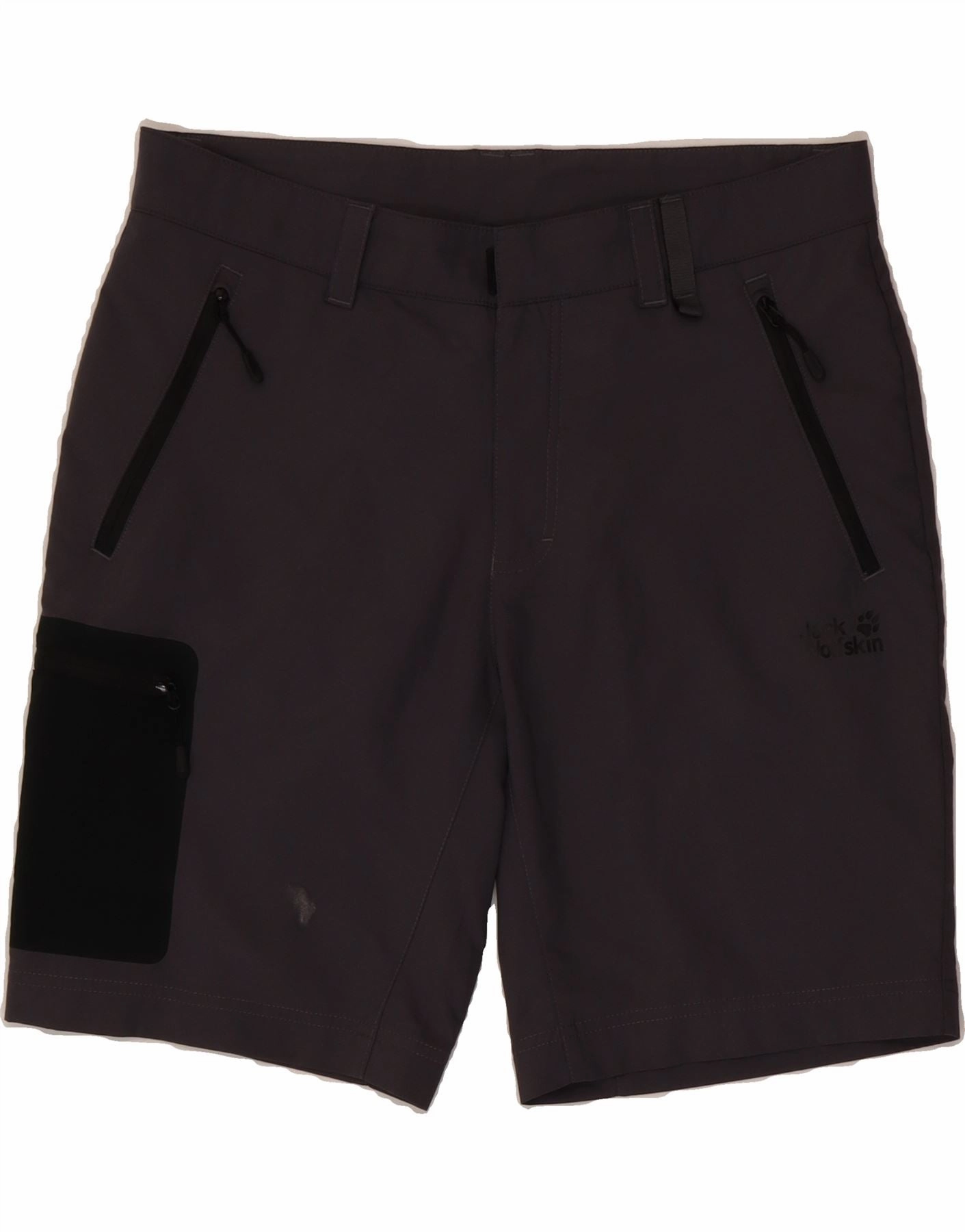 JACK WOLFSKIN Mens Cargo Shorts W34 Large Grey Colourblock Polyester semi-formal look Eco Friendly Material