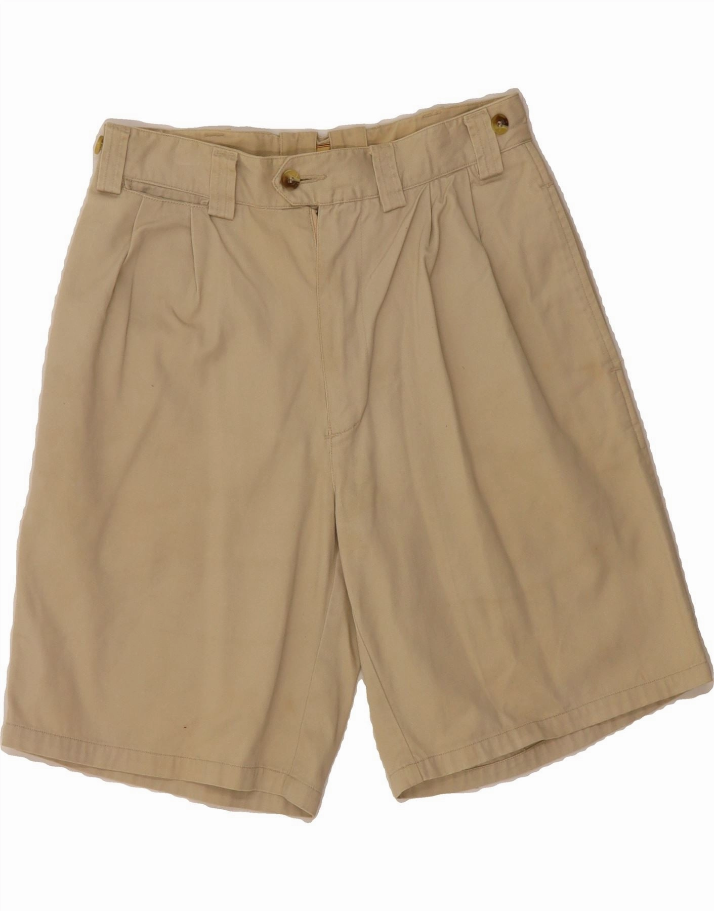 Simple Vibe JAMES DILLON Mens Pegged Chino Shorts IT 44 XS W27 Beige Cotton