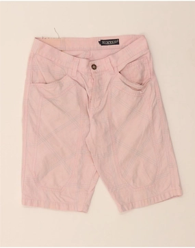 windproof JECKERSON Mens Bermuda Shorts W30 Medium Pink Check Cotton