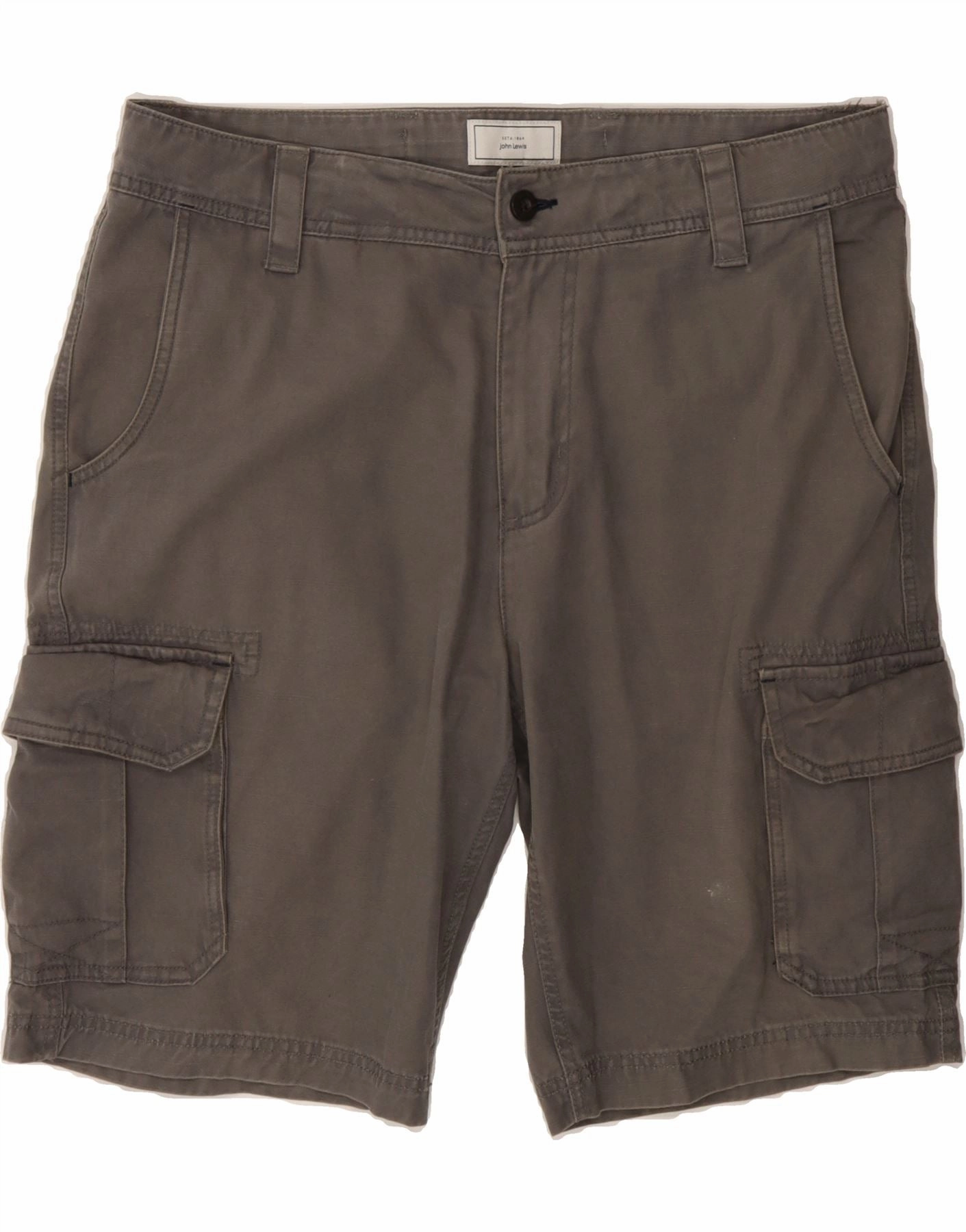 Fitness Enthusiast JOHN LEWIS Mens Cargo Shorts W36 Large  Grey Cotton