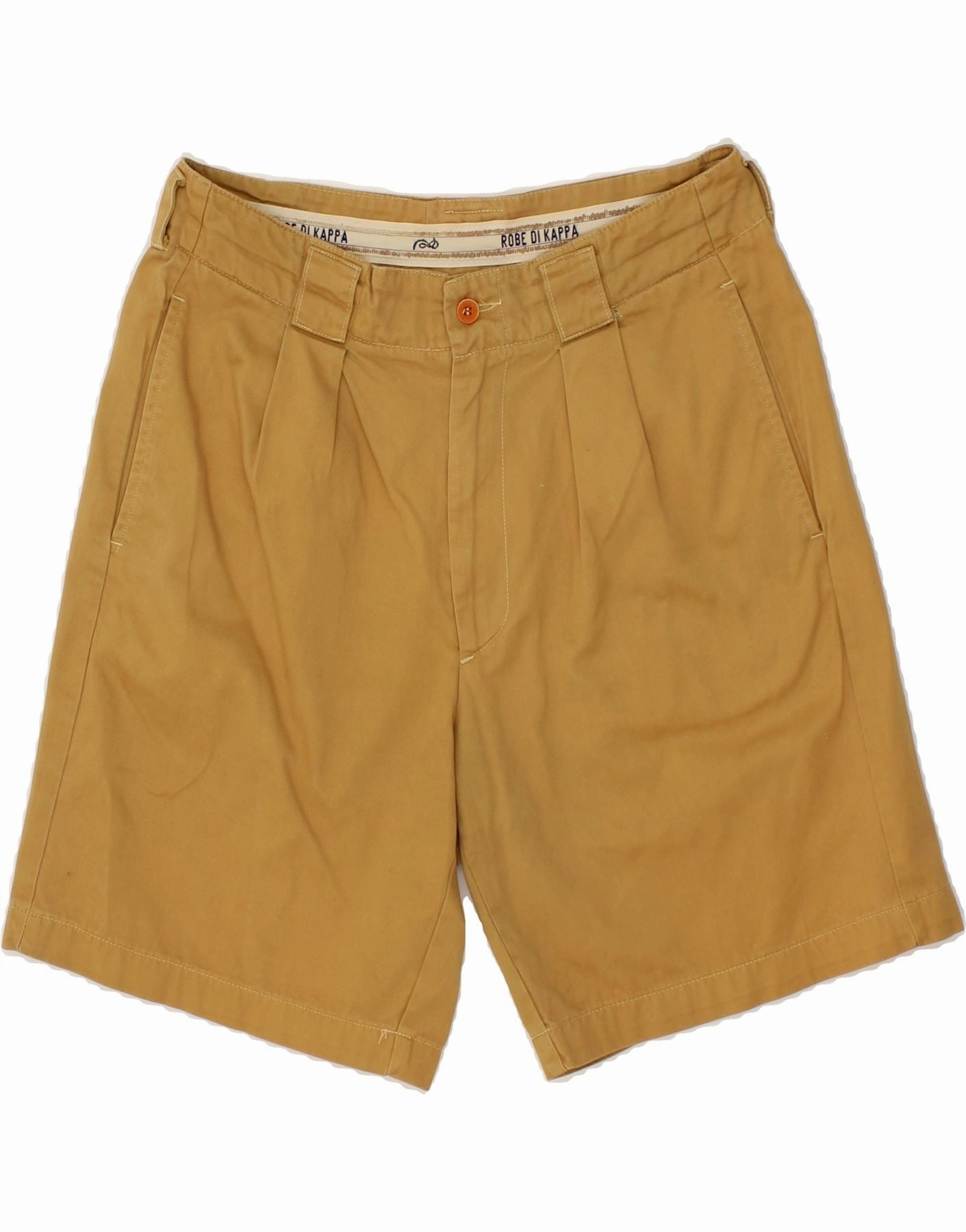 KAPPA Mens Chino Shorts IT 50 Large W32 Beige Cotton Silk Touch MoistureWickingLining