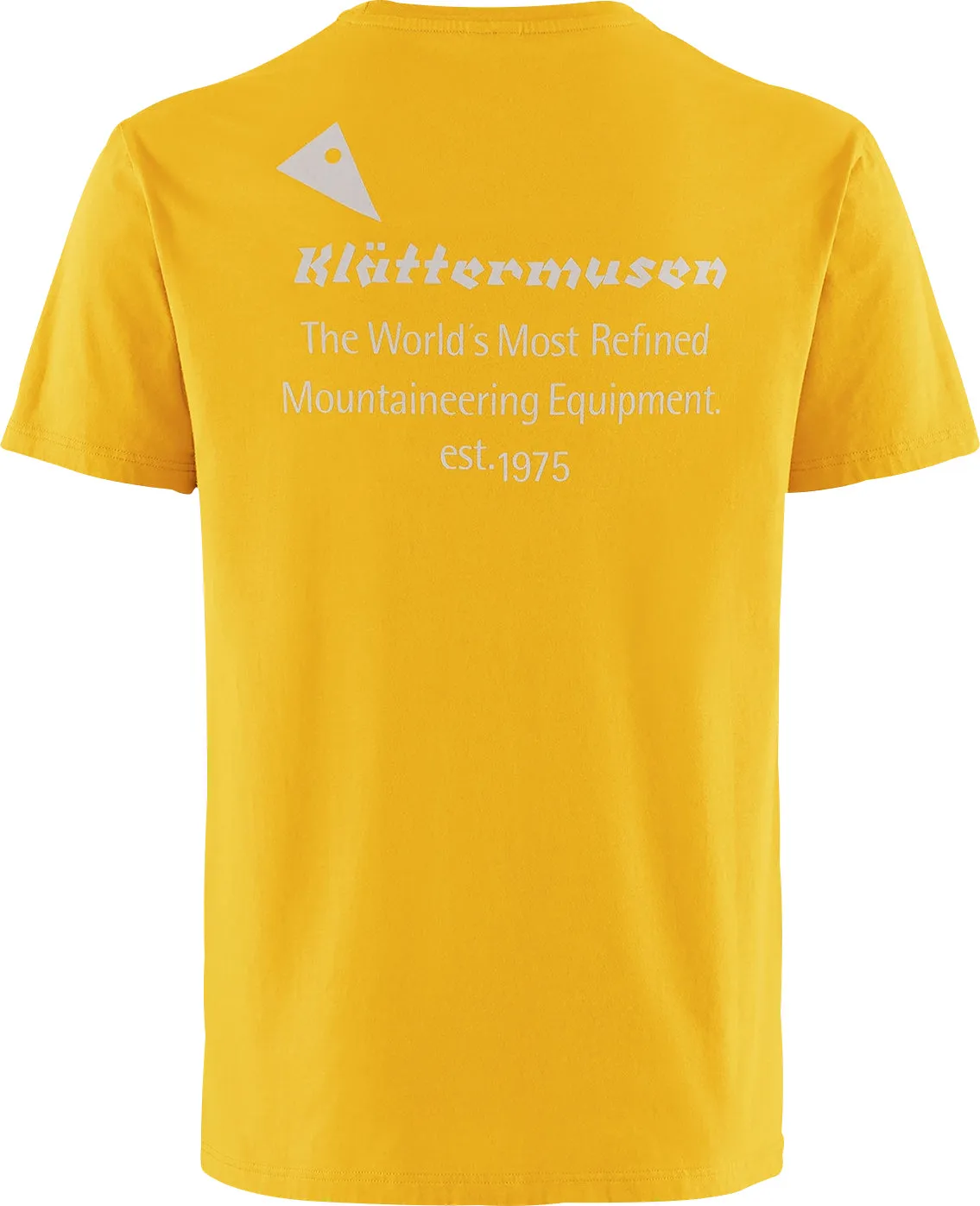 Klattermusen Runa Maker Mens Short Sleeve - Yellow Smart Casual Multi Panel Design