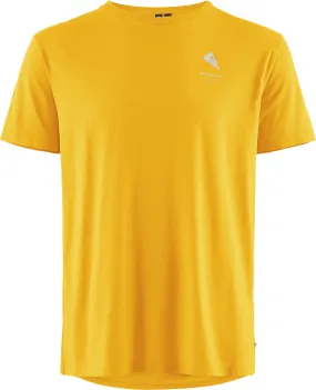 Klattermusen Runa Maker Mens Short Sleeve - Yellow Simple Fit All Season Wear