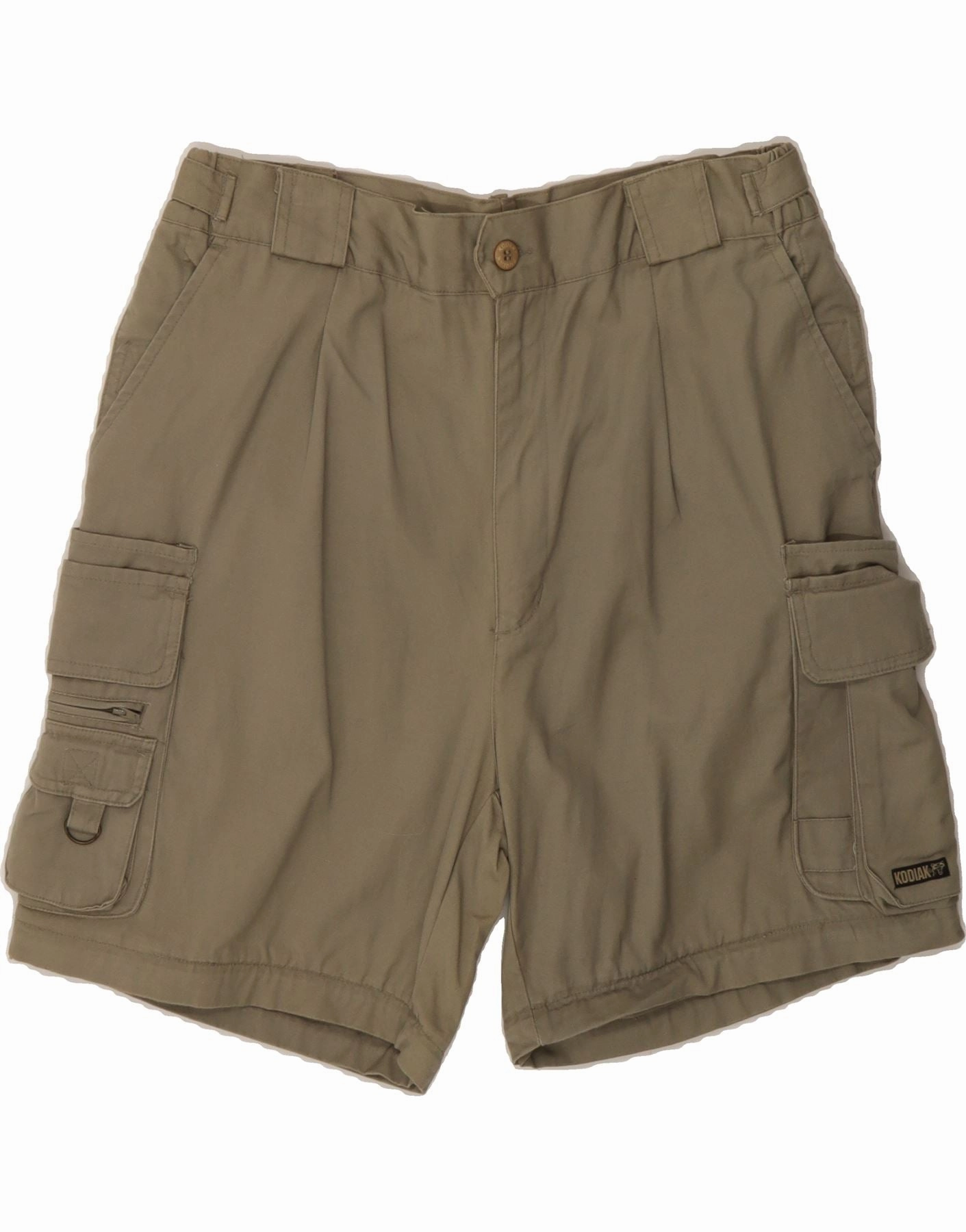 KODIAK Mens Cargo Shorts W38 XL Khaki Cotton Travel Wear All Purpose Utility Fit