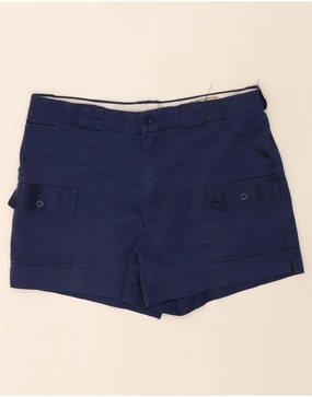 L.L.BEAN Mens Cargo Shorts W36 Large Navy Blue Polyester Tear Resistant Weave