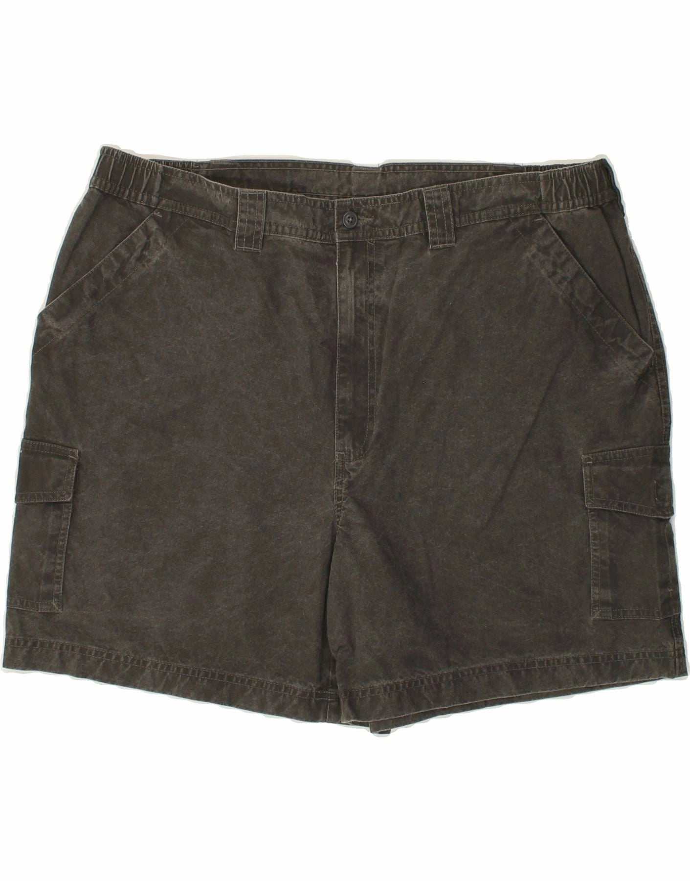 L.L.BEAN Mens Cargo Shorts W42 2XL Grey Cotton Workout Gear