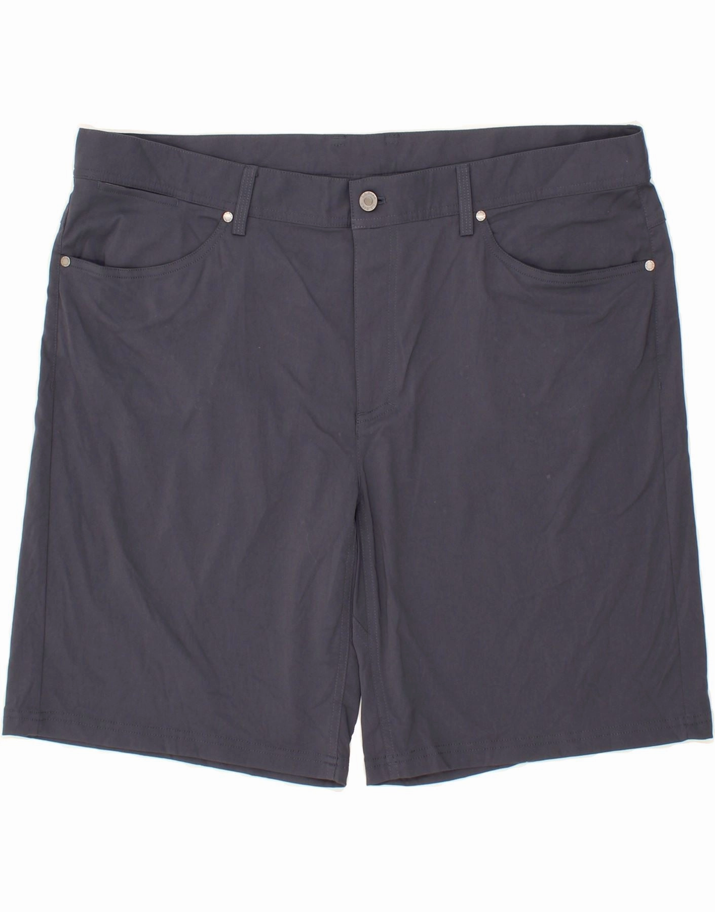 L.L.BEAN Mens Casual Shorts W42 2XL Navy Blue Nylon Hypoallergenic Textile