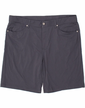 L.L.BEAN Mens Casual Shorts W42 2XL Navy Blue Nylon Hypoallergenic Textile