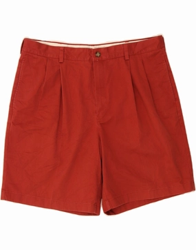 Travel Friendly L.L.BEAN Mens Chino Shorts W34 Large Red Cotton