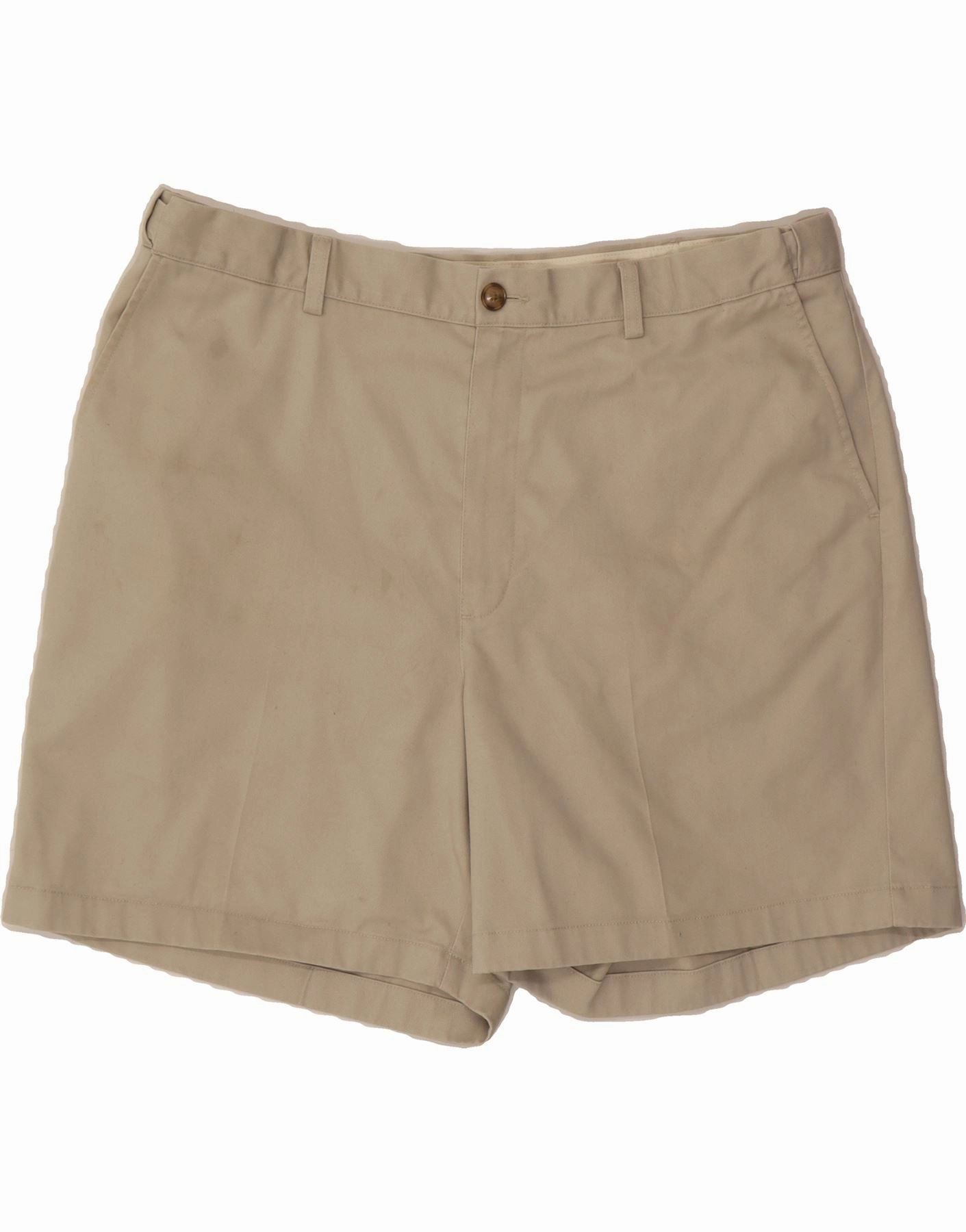 Zero Irritation Tags Crisp Look L.L.BEAN Mens Chino Shorts W38 XL  Beige Cotton