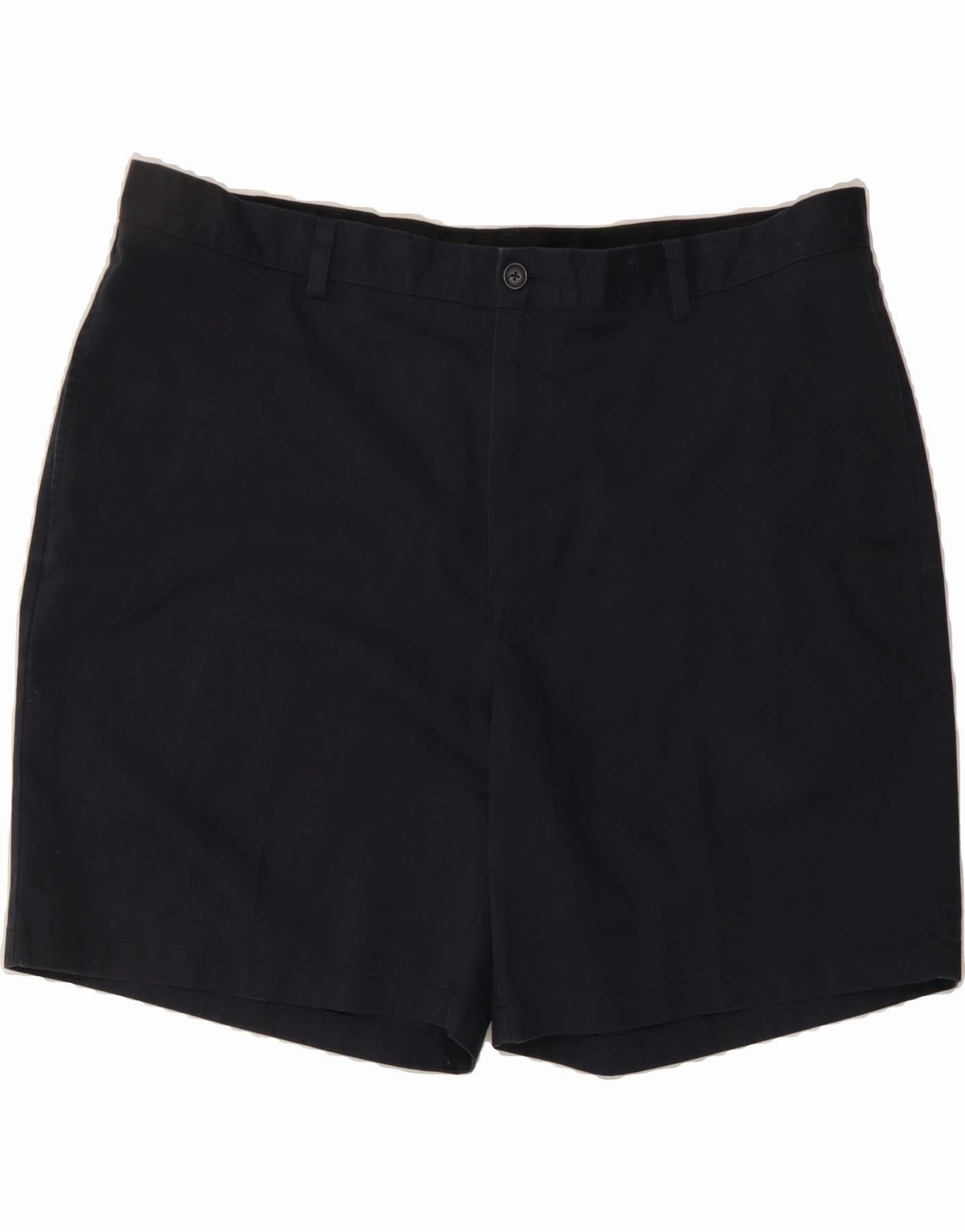 L.L.BEAN Mens Natural Fit Chino Shorts W42 2XL Navy Blue Cotton WindResistantWeave