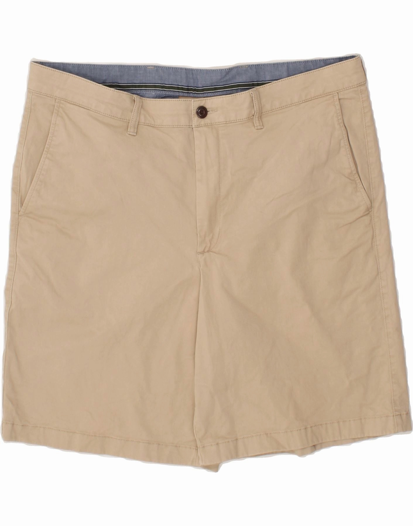 L.L.BEAN Mens Standard Fit Chino Shorts W40 XL Beige Cotton Active Style Functional Wear