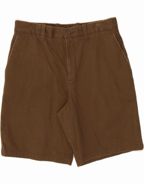 Static Resistant Fibers EDDIE BAUER Mens Chino Shorts W33 Medium Khaki Cotton