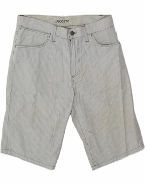 Quick Layer Wear Summer Vibe LACOSTE Mens Casual Shorts W30 Medium  Grey Pinstripe Cotton