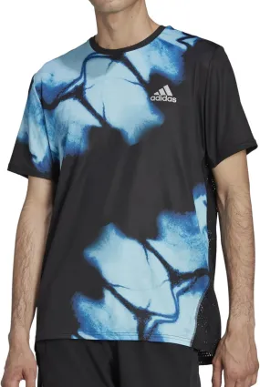 SlimFitDesign Holiday Outfit adidas Fast Short Sleeve Mens Running Top - Black