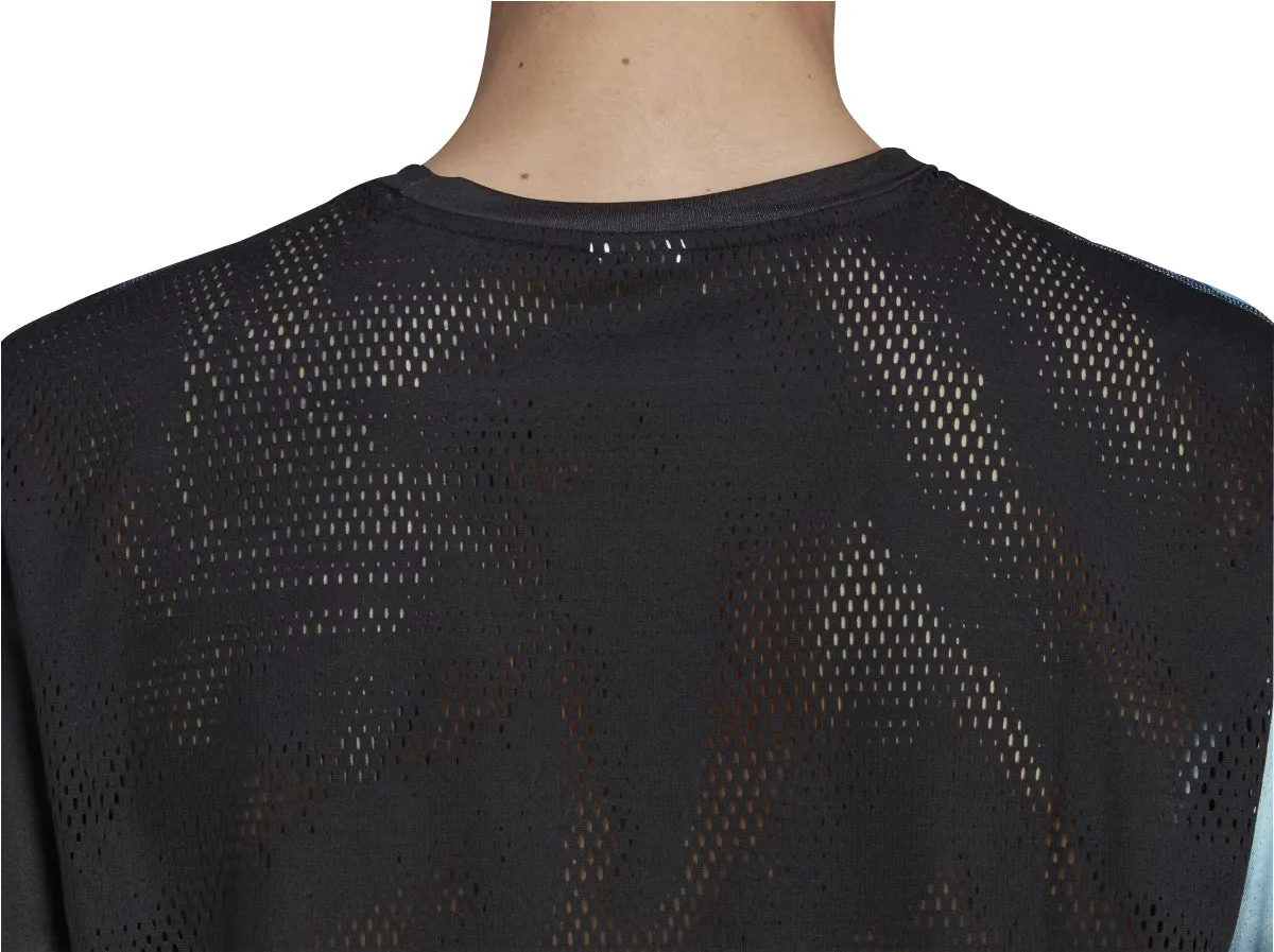 adidas Fast Short Sleeve Mens Running Top - Black Light and Cozy