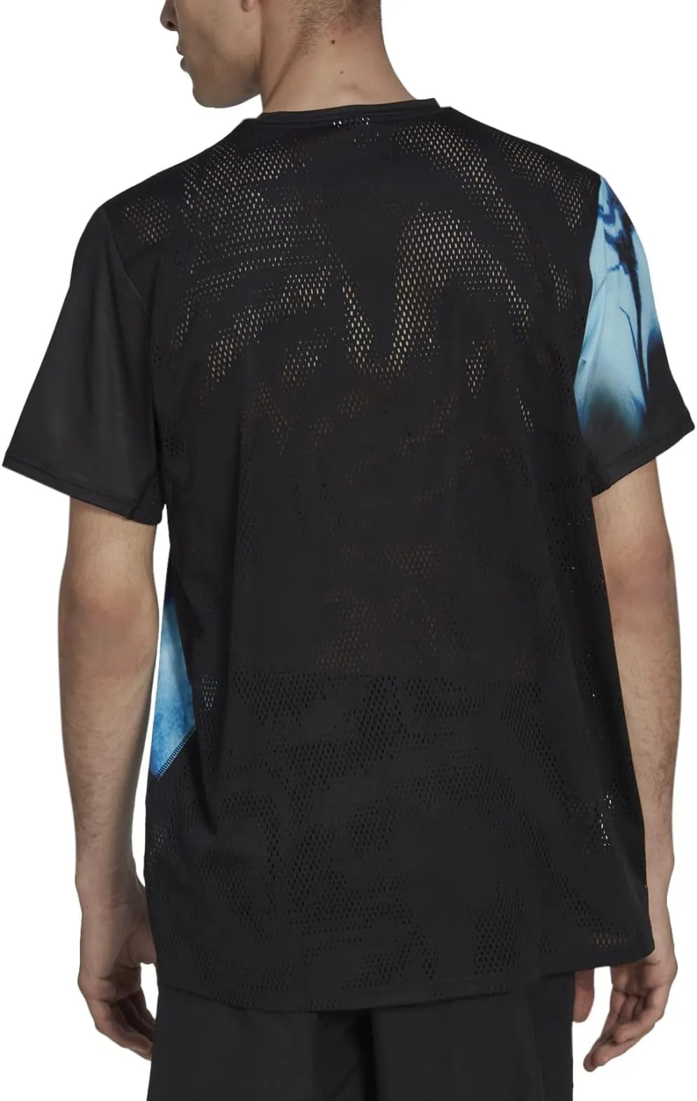 adidas Fast Short Sleeve Mens Running Top - Black Pocket Design Casual Wear