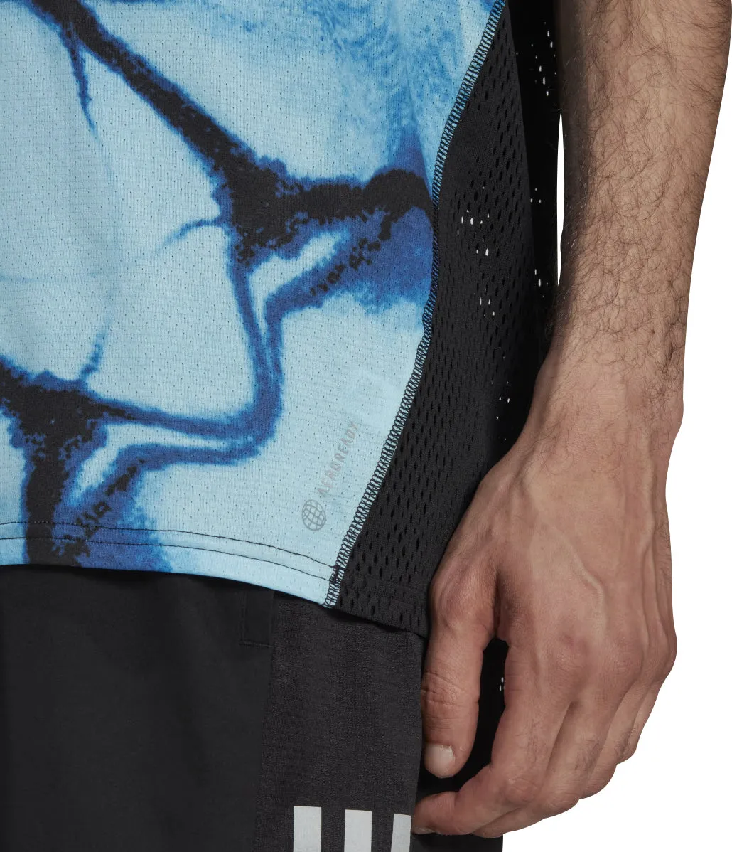 adidas Fast Short Sleeve Mens Running Top - Black Easy Fit Wear