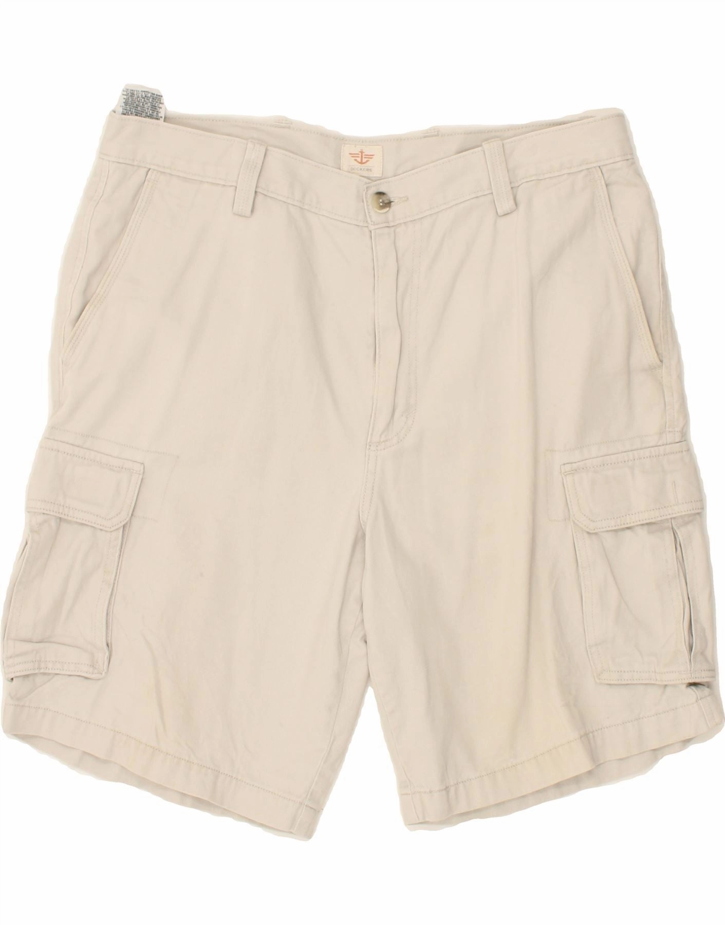 DOCKERS Mens Cargo Shorts W36 Large  White Cotton Light Motion Fit